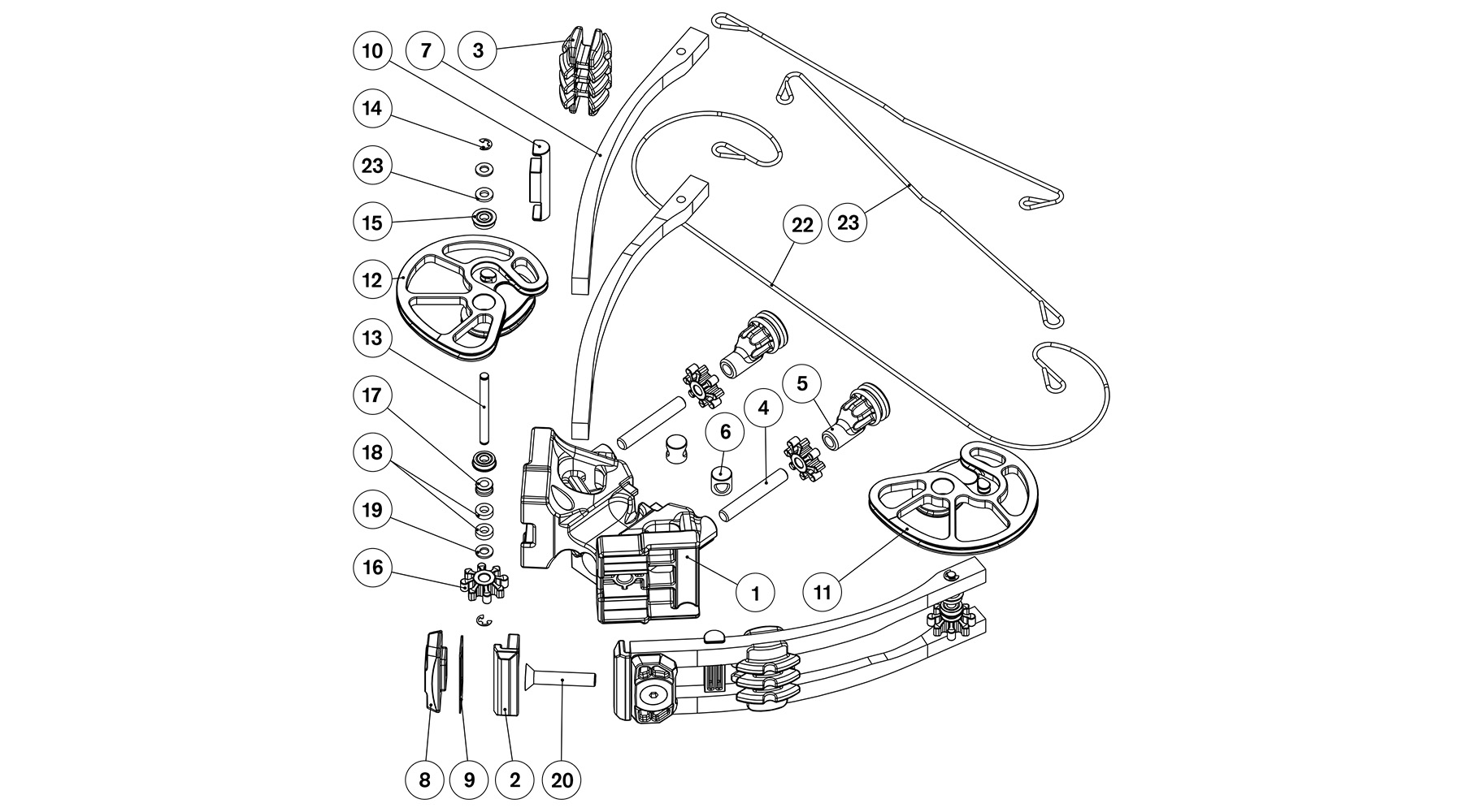 Amped G2D Front End Assembly Parts Diagram
