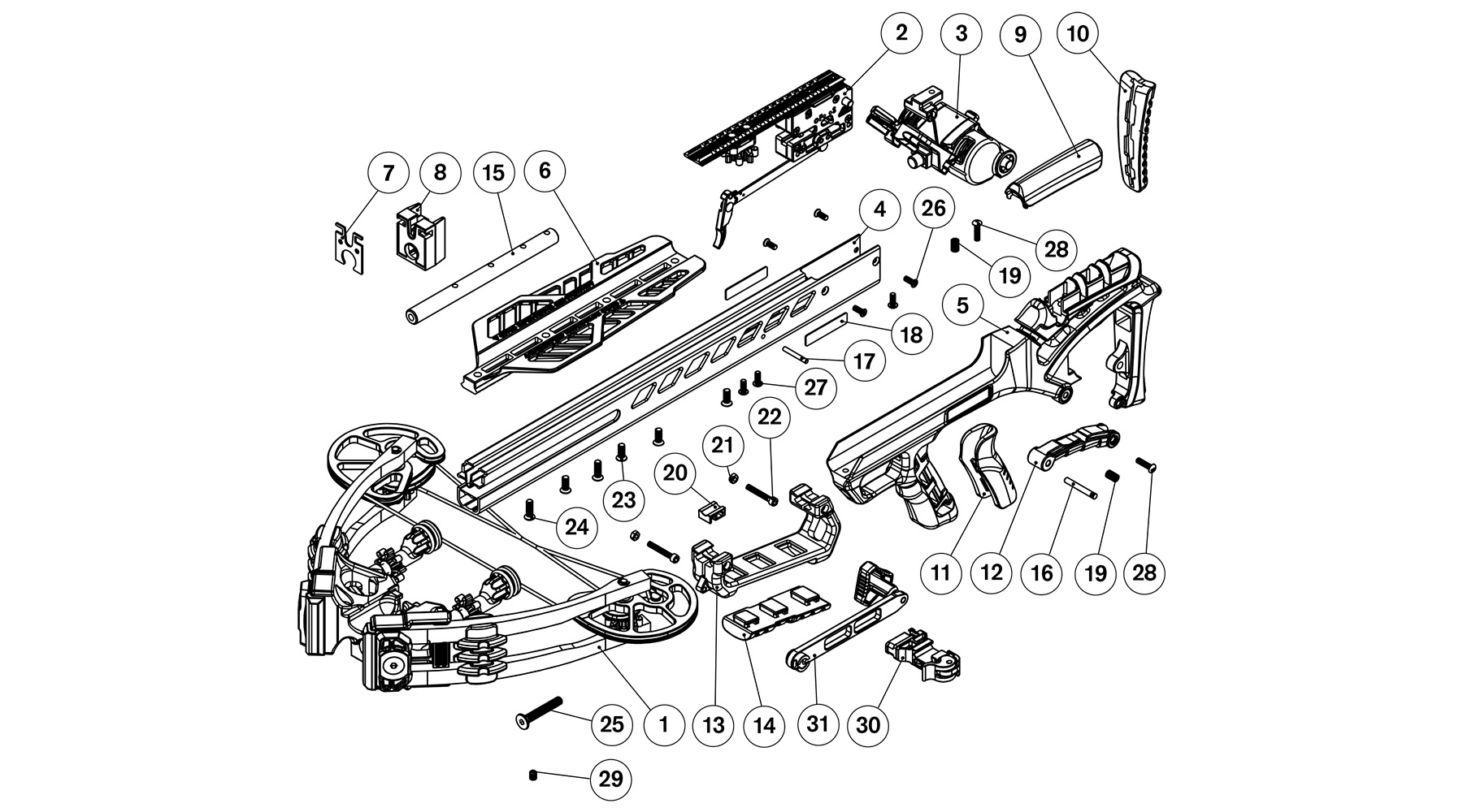 Amped G2D Full Assembly Parts Diagram